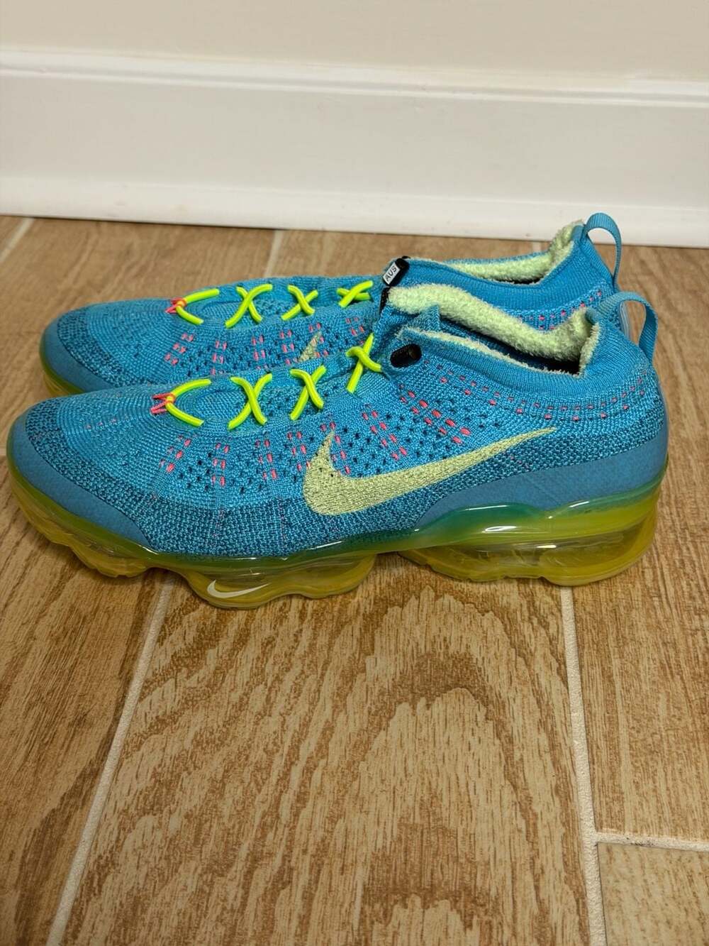 Nike Air VaporMax 2023 Flyknit Baltic Blue Citron Women's Size 6.5